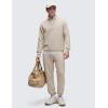 imageCRZ YOGA Fleece Lined Half Zip Sweatshirts for Men Mock Neck Pullover Sweat Shirts Casual Workout Daily SweatersMojave Tan