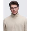 imageCRZ YOGA Fleece Lined Half Zip Sweatshirts for Men Mock Neck Pullover Sweat Shirts Casual Workout Daily SweatersMojave Tan