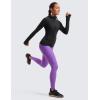 imageCRZ YOGA Womens Fleece Lined Leggings 28  Thermal Winter Warm Full Length Pants Casual Lounge Yoga WorkoutRoyal Lilac