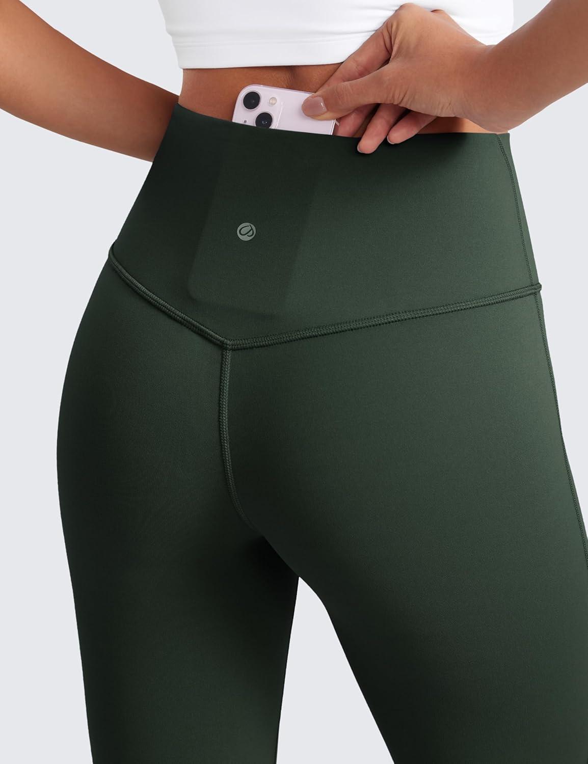 imageCRZ YOGA Womens Butterluxe High Waist Flare Pants 29quot  305quot  32quot  335quot  Yoga Bootcut Wide Leg with Pocket LoungeLegend Green