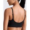 imageCRZ YOGA Butterlift U Neck Longline Sports Bras for Women  Adjustable Spaghetti Strap Workout Crop Top Padded Cami TankBlack