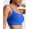 imageCRZ YOGA Butterlift U Neck Longline Sports Bras for Women  Adjustable Spaghetti Strap Workout Crop Top Padded Cami TankRoyal