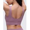 imageCRZ YOGA Butterluxe Womens U Back Sports Bra  Scoop Neck Padded Low Impact Yoga Clothes Workout Crop Top with Built in PadsLight Lavender