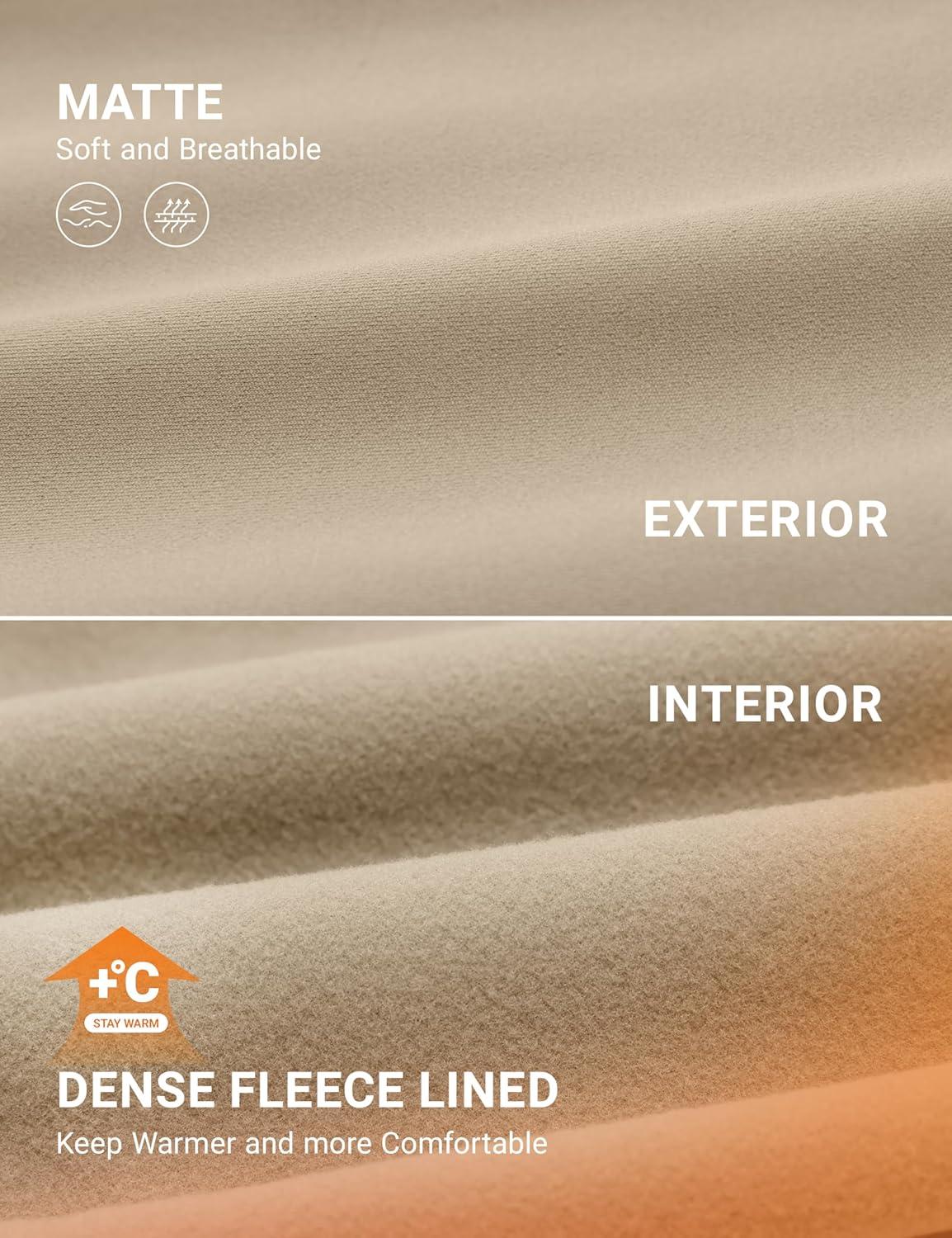 imageCRZ YOGA Womens Fleece Lined Leggings 25  Matte Winter Warm Thermal High Waisted Pants Casual Lounge Yoga WorkoutOak