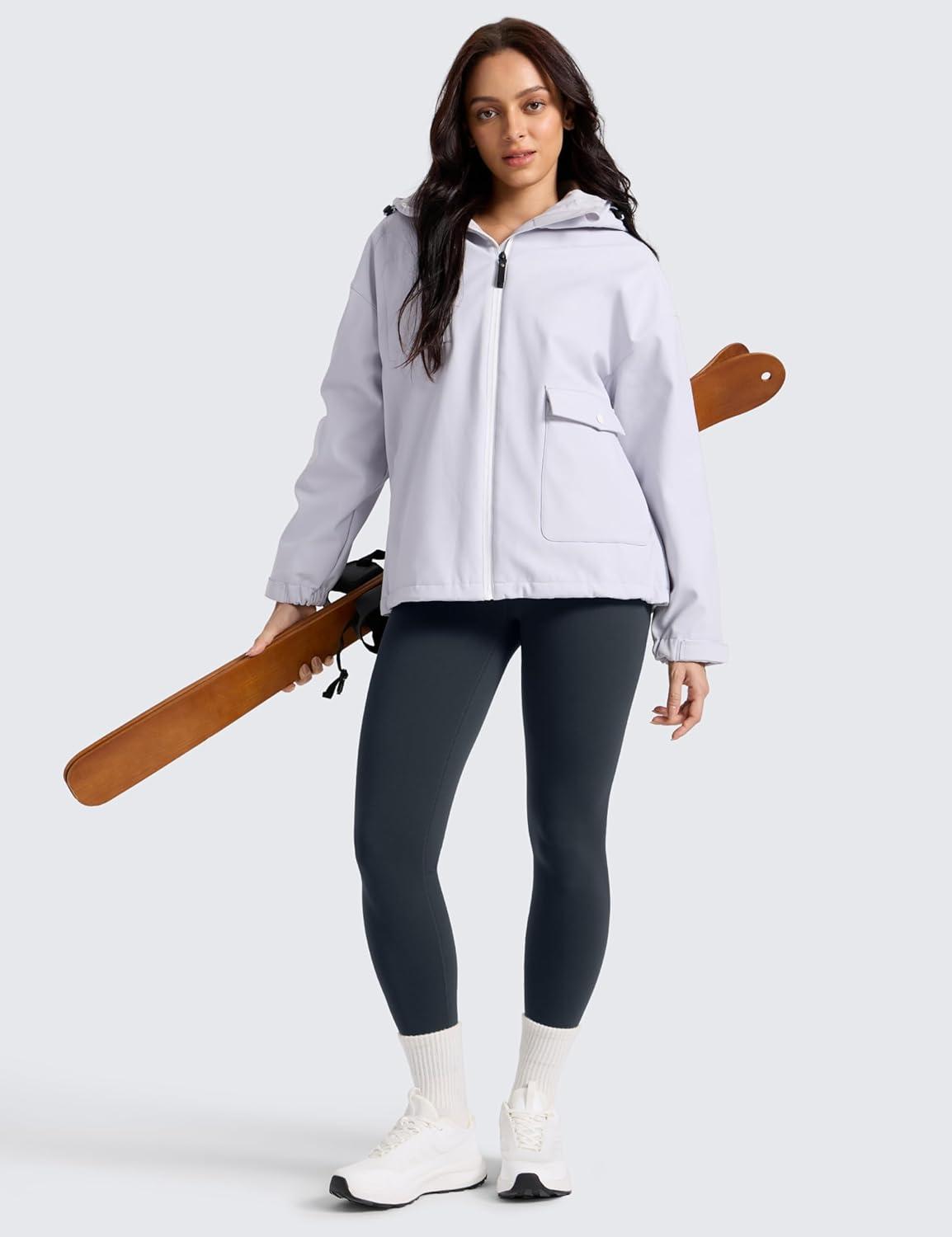 imageCRZ YOGA Womens Fleece Lined Leggings 25  Matte Winter Warm Thermal High Waisted Pants Casual Lounge Yoga WorkoutTrue Navy