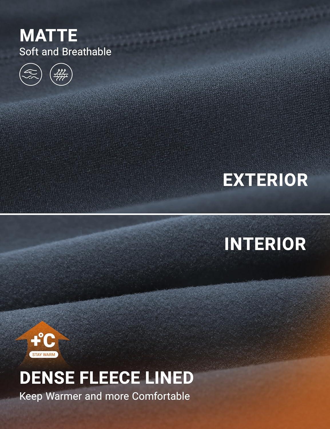 imageCRZ YOGA Womens Fleece Lined Leggings 25  Matte Winter Warm Thermal High Waisted Pants Casual Lounge Yoga WorkoutTrue Navy