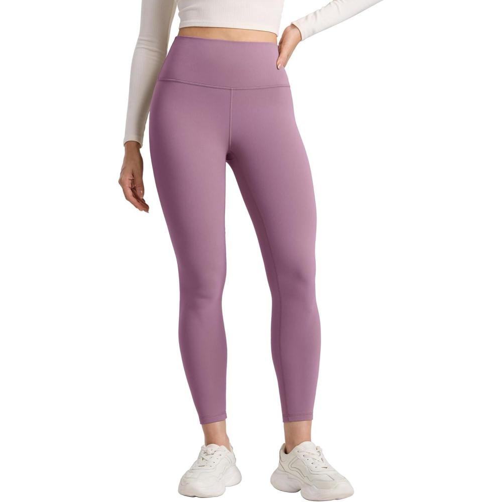 imageCRZ YOGA Womens Fleece Lined Leggings 25  Matte Winter Warm Thermal High Waisted Pants Casual Lounge Yoga WorkoutLight Lavender