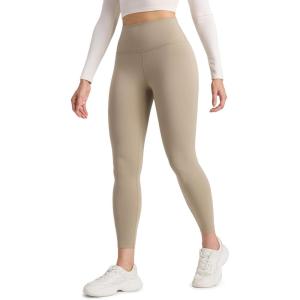 imageCRZ YOGA Womens Fleece Lined Leggings 25  Matte Winter Warm Thermal High Waisted Pants Casual Lounge Yoga WorkoutOak