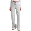 imageCRZ YOGA Cotton Fleece Lined Sweatpants Women 28quot30quot Straight Leg Casual Lounge Sweat Pants for WomenDove Grey Heather