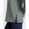 imageCRZ YOGA CottonBlend Long Sleeve Workout Tops for Women Boat Neck Soft Athletic Shirts Casual Going Out Fall TShirtsGrey Sage