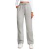 imageCRZ YOGA Cotton Fleece Lined Sweatpants Women 28quot30quot Straight Leg Casual Lounge Sweat Pants for WomenDove Grey Heather