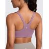 imageCRZ YOGA Butterlift Double Lined Square Neck Sports Bras for Women  Wireless VShaped Racerback Workout Yoga Top Non PaddedLight Lavender