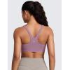 imageCRZ YOGA Butterlift Double Lined Square Neck Sports Bras for Women  Wireless VShaped Racerback Workout Yoga Top Non PaddedLight Lavender