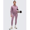imageCRZ YOGA Fleece Lined Sweatshirt for Women Half Zip Funnel Neck Pullover Long Sleeve Workout Casual Sweat ShirtsLight Lavender