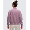 imageCRZ YOGA Fleece Lined Sweatshirt for Women Half Zip Funnel Neck Pullover Long Sleeve Workout Casual Sweat ShirtsLight Lavender