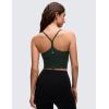 imageCRZ YOGA Womens Butterluxe Y Back Longline Sports Bras  Spaghetti Straps Racerback Padded Yoga Workout Crop Tank TopLegend Green
