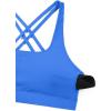 imageCRZ YOGA Butterbreeze Square Neck Sports Bras for Women  Strappy Thin Straps Workout Traning Padded Gym Halter Cami TopSparkle Blue
