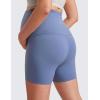 imageCRZ YOGA Womens Butterluxe Maternity Biker Shorts Over The Belly 4quot  Pregnancy Yoga Workout ActivewearOasis Blue