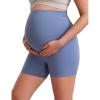 imageCRZ YOGA Womens Butterluxe Maternity Biker Shorts Over The Belly 4quot  Pregnancy Yoga Workout ActivewearOasis Blue
