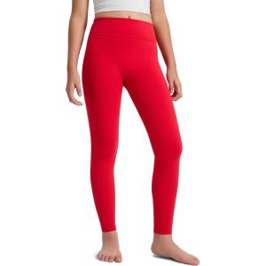 imageCRZ YOGA Butterlift Girls Full Length Leggings No Front Seam High Waist Pants Athletic Lounge Active Dance Yoga TightsAurora Red