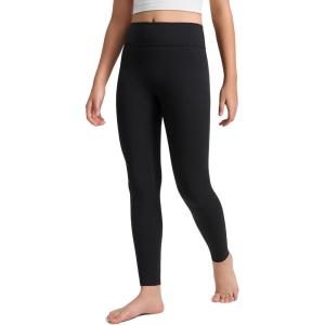 imageCRZ YOGA Butterlift Girls Full Length Leggings No Front Seam High Waist Pants Athletic Lounge Active Dance Yoga TightsBlack