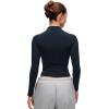 imageCRZ YOGA Softembrace Mock Neck Long Sleeve Tops for Women Soft Fitted Going Out Shirts Casual Comfort Layer TeesTrue Navy