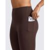 imageCRZ YOGA Womens Butterlift High Waist Workout Leggings with Side Pockets 25quot  Pilates Athletic Gym Yoga Pants Buttery SoftHot Fudge Brown