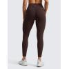 imageCRZ YOGA Womens Butterlift High Waist Workout Leggings with Side Pockets 25quot  Pilates Athletic Gym Yoga Pants Buttery SoftHot Fudge Brown