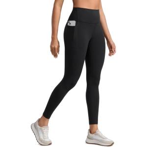 imageCRZ YOGA Womens Butterlift High Waist Workout Leggings with Side Pockets 25quot  Pilates Athletic Gym Yoga Pants Buttery SoftBlack
