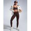 imageCRZ YOGA Women Butterbreeze Workout Leggings 28 Inches  Athletic Tummy Control Gym Yoga Running Cycling High Waist PantsHot Fudge Brown