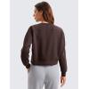 imageCRZ YOGA Womens SoftAura Crewneck Sweatshirt Long Sleeve Workout Casual Pullover Basic Fall TopsHot Fudge Brown