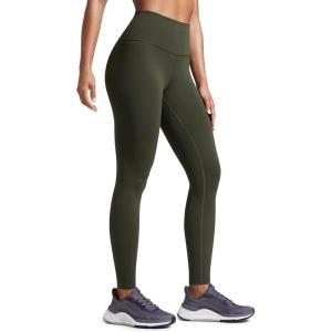imageCRZ YOGA Women Butterbreeze Workout Leggings 28 Inches  Athletic Tummy Control Gym Yoga Running Cycling High Waist PantsOlive Green