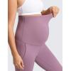 imageCRZ YOGA Women Butterluxe Maternity Flare Leggings with Pockets 31quot  Workout Active Yoga Pregnancy Pants Over The Belly SoftLight Lavender
