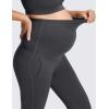 imageCRZ YOGA Women Butterluxe Maternity Flare Leggings with Pockets 31quot  Workout Active Yoga Pregnancy Pants Over The Belly SoftMysterious Grey