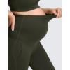 imageCRZ YOGA Women Butterluxe Maternity Flare Leggings with Pockets 31quot  Workout Active Yoga Pregnancy Pants Over The Belly SoftOlive Green