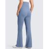 imageCRZ YOGA Women Butterluxe Maternity Flare Leggings with Pockets 31quot  Workout Active Yoga Pregnancy Pants Over The Belly SoftWashed Denim