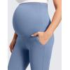 imageCRZ YOGA Women Butterluxe Maternity Flare Leggings with Pockets 31quot  Workout Active Yoga Pregnancy Pants Over The Belly SoftWashed Denim