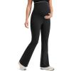imageCRZ YOGA Womens Butterlift Maternity Flare Leggings 31quot  Workout Yoga Lounge Bootcut Pregnancy Pants Over The Belly StretchyBlack