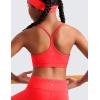 imageCRZ YOGA Butterluxe Scoop Neck Y Back Sports Bra for Girls  Yoga Athletic Casual Tops Spaghetti Strap Crop Padded Kids TeenDeep Red