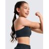 imageCRZ YOGA Butterluxe Scoop Neck Y Back Sports Bra for Girls  Yoga Athletic Casual Tops Spaghetti Strap Crop Padded Kids TeenTrue Navy