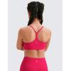 imageCRZ YOGA Butterluxe Scoop Neck Y Back Sports Bra for Girls  Yoga Athletic Casual Tops Spaghetti Strap Crop Padded Kids TeenViva Magenta