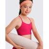 imageCRZ YOGA Butterluxe Scoop Neck Y Back Sports Bra for Girls  Yoga Athletic Casual Tops Spaghetti Strap Crop Padded Kids TeenViva Magenta