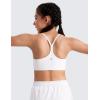 imageCRZ YOGA Butterluxe Scoop Neck Y Back Sports Bra for Girls  Yoga Athletic Casual Tops Spaghetti Strap Crop Padded Kids TeenWhite