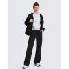 imageCRZ YOGA Cotton Fleece Lined Sweatpants Women 28quot30quot Straight Leg Casual Lounge Sweat Pants for WomenBlack