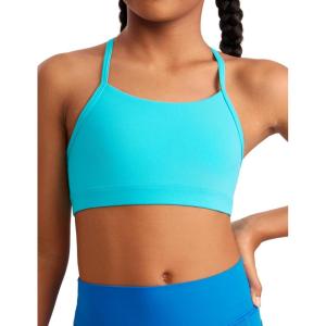imageCRZ YOGA Butterluxe Scoop Neck Y Back Sports Bra for Girls  Yoga Athletic Casual Tops Spaghetti Strap Crop Padded Kids TeenSpectral Blue