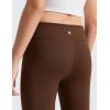 imageCRZ YOGA Fleece Lined Full Length Leggings for Girls  Matte Casual Athletic High Waist Pants Thermal Winter Warm TeenLava Brown