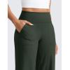 imageCRZ YOGA Womens Butterlift High Waisted Wide Leg Pants with Pockets 29quot31quot33quot  Yoga Lounge Buttery Soft Comfy CasualLegend Green