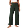 imageCRZ YOGA Womens Butterlift High Waisted Wide Leg Pants with Pockets 29quot31quot33quot  Yoga Lounge Buttery Soft Comfy CasualLegend Green