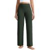 imageCRZ YOGA Womens Butterlift High Waisted Wide Leg Pants with Pockets 29quot31quot33quot  Yoga Lounge Buttery Soft Comfy CasualLegend Green