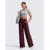 imageCRZ YOGA Womens Butterlift High Waisted Wide Leg Pants with Pockets 29quot31quot33quot  Yoga Lounge Buttery Soft Comfy CasualRipe Plum